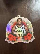 Giannis Antetokounmpo 2025 Topps Holiday Oversized Die-Cut Ornament card