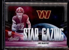 Luke McCaffrey 2024 Panini Absolute Star Gazing card