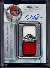2025 Topps Sterling Swings Autographed Relics Mike Trout #SWA-MT card