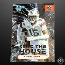 2025 Bowman University Best Send the House Keldric Faulk #SH-1 card
