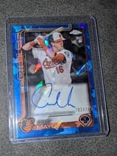2025 Topps Chrome Update Sapphire Chrome Sapphire Autographs Coby Mayo #USA-CM card