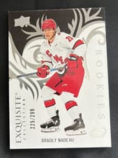 2024-25 Upper Deck Ice Exquisite Collection Rookies Bradly Nadeau #R-42 card