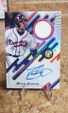 2025 Topps Pristine Pristine Pieces Autograph Relics David Justice #PPAR-DJ card