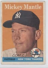 1958 Topps Mickey Mantle #150 HOF 9df