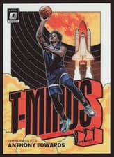 2021 Panini Donruss Optic T Minus 3 2 1 Anthony Edwards Holo #11 card