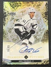 2024-25 Upper Deck Black Diamond Diamond Futures Autograph Parallel Akil Thomas #BDF-AT card