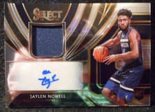 Jaylen Nowell 2019 Panini Select Rookie Jersey Autographs card