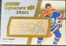 2024-25 Upper Deck Engrained Icons Signature Shots Manufactured Stick Relics Chris Joseph #SS-CJ card