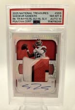 2025 Panini National Treasures Rookie Treasured Impressions Shedeur Sanders #8 card