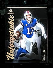 2025 Panini Luminance Unforgettable Josh Allen #17 card