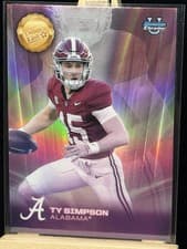 2025 Bowman University Chrome Dean's List Refractor Ty Simpson #DL-19 card