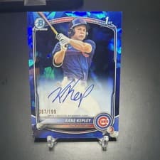 2025 Bowman Draft Sapphire Sapphire Chrome Prospect Autographs Kane Kepley #CPA-KK card