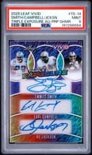 2025 Leaf Vivid Triple Exposure Emmitt Smith / Earl Campbell / Bo Jackson #TE-14 card