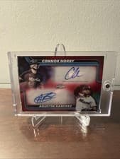 Connor Norby / Agustín Ramírez 2025 Topps Chrome Update Dual Autographs card