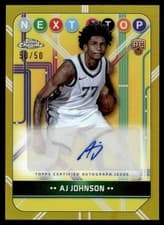 2024-25 Topps Chrome Next Stop Signatures AJ Johnson #NSS-AJ card