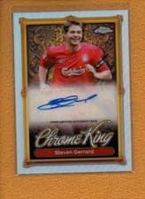 Steven Gerrard 2025 Topps Premier League Chrome King Autograph card