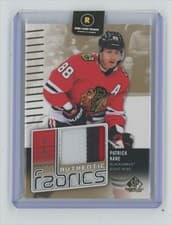 Patrick Kane 2021 SP Game Used Authentic Fabrics card