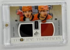 2025-26 SP Game Used Troupe Threads Troy Terry/Cutter Gauthier #TT-TG card