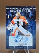 Ivan Fedotov 2024-25 Upper Deck Black Diamond Sparkling Rookie Scripts card