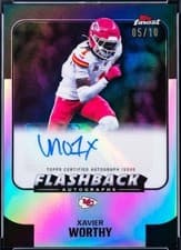 Xavier Worthy 2025 Finest Flashback Autographs card