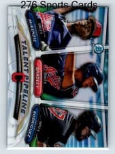 Nellie Rodriguez, Triston McKenzie, Bobby Bradley 2018 Bowman Talent Pipeline Chrome card