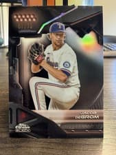 2026 Topps Chrome Black Base Set Jacob deGrom #107 card