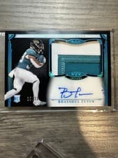 2025 Panini National Treasures Rookie Patch Autographs Bhayshul Tuten #186 card
