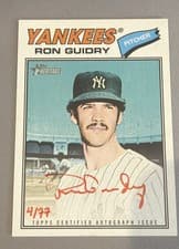 2026 Topps Heritage Real One Autographs Ron Guidry #ROA-RG card