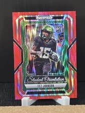 2025 Panini Prizm Draft Picks Student Orientation Tez Johnson #22 card