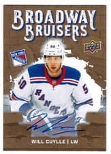 2025-26 Upper Deck New York Rangers Centennial Broadway Bruisers Auto Will Cuylle #BB-6 card