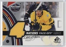 2025-26 SP Game Used 2025 4 Nations Face-Off Fabrics Leo Carlsson #4N-LC card