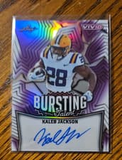 2025 Leaf Vivid Bursting With Talent Autographs Kaleb Jackson #TA-KJ1 card