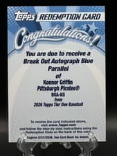 2026 Topps Tier One Break Out Autographs Konnor Griffin #BOA-KG card
