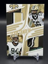2025 Panini Absolute Team Tandem Materials Demario Davis / Cameron Jordan #TTM-NOS card