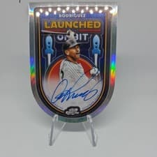2025 Topps Cosmic Chrome Launched Into Orbit Autographs Alex Rodriguez #LIOA-ARO card