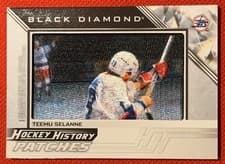 2024-25 Upper Deck Black Diamond Hockey History Patches Teemu Selanne #HHP-TS card