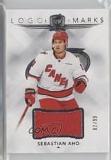 2024-25 Upper Deck The Cup Logomarks Sebastian Aho #LM-SA card