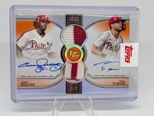 Trea Turner/Jimmy Rollins 2025 Topps Five Star Dual Autograph Patch card