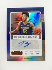 Taz Sherman 2022 Panini Chronicles Draft Picks Contenders College Ticket Autograph card