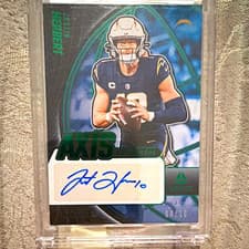 2024 Panini Luminance Axis Autographs Justin Herbert #AX-JH card