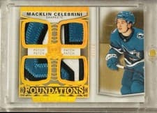 2024-25 Upper Deck The Cup Foundations Quad Jersey Macklin Celebrini #F-MC