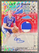 Cooper Flagg 2024-25 Bowman's Best University Let It Rain Relic Autographs card