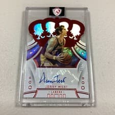 Jerry West 2019 Panini Crown Royale Crown Autographs card