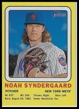Noah Syndergaard 2018 Topps Heritage 1969 Collector Cards card