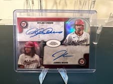 2025 Topps Chrome Dual Autographs Dylan Crews / James Wood #CDA-CW card