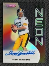 2025 Leaf Vivid Neon Autographs Terry Bradshaw #NA-TB1 card