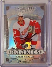 2025-26 Upper Deck Black Diamond Exquisite Rookies Carter Mazur #R-CM card