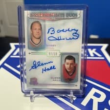 Bobby Hull, Glenn Hall 2020 Upper Deck The Cup 2019-20 Enshrinements Duos card