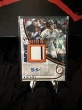 2025 Topps Update Major League Material Autographs Ben Rice #MMAU-BRI card