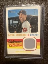 Justin Verlander 2019 Topps Heritage Clubhouse Collection Relics card